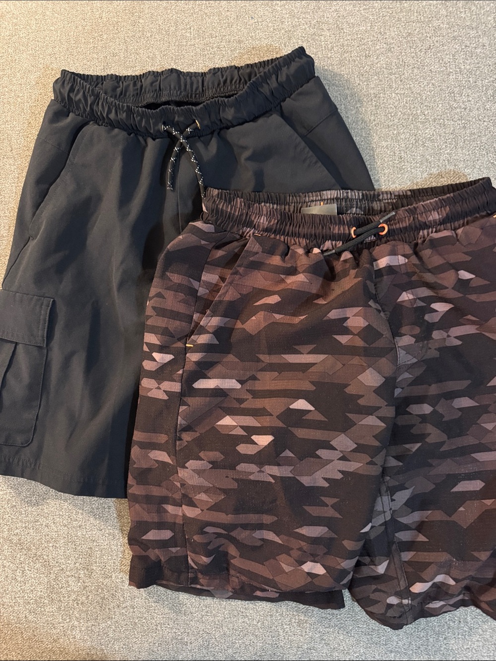 5/$15- Kids Black Elastic-Waist Shorts Set — 2-Pack